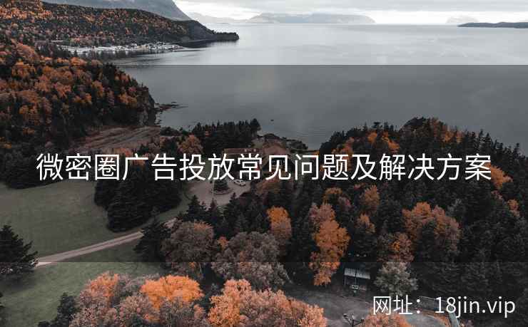 微密圈广告投放常见问题及解决方案