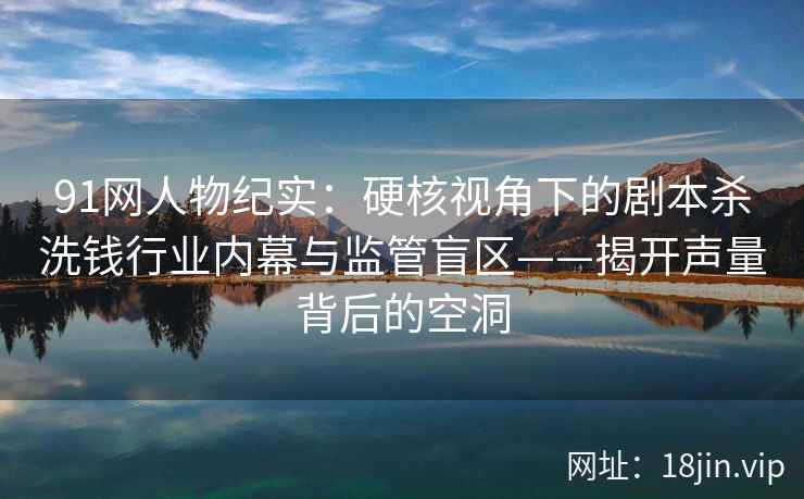 91网人物纪实：硬核视角下的剧本杀洗钱行业内幕与监管盲区——揭开声量背后的空洞