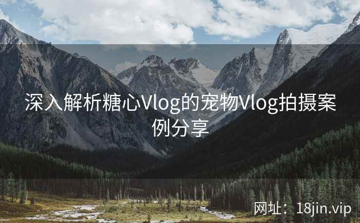 深入解析糖心Vlog的宠物Vlog拍摄案例分享