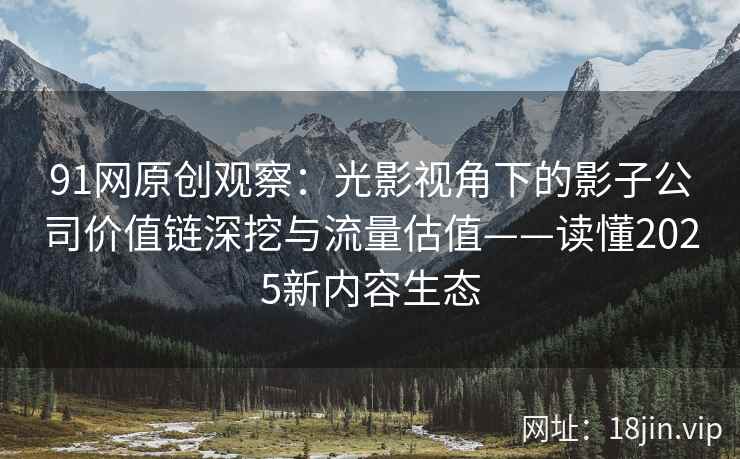 91网原创观察：光影视角下的影子公司价值链深挖与流量估值——读懂2025新内容生态