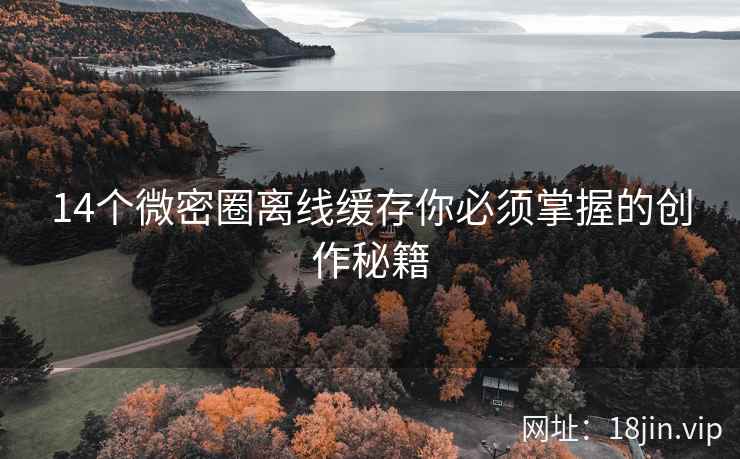 14个微密圈离线缓存你必须掌握的创作秘籍