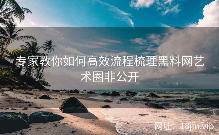 专家教你如何高效流程梳理黑料网艺术圈非公开
